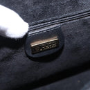 GUCCI Hand Bag Leather Gold Black Auth 161675-18