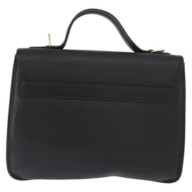 GUCCI Hand Bag Leather Gold Black Auth 161675 - 0