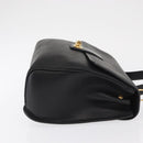 GUCCI Hand Bag Leather Gold Black Auth 161675-3