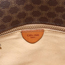 CELINE Macadam Canvas Shoulder Bag PVC Brown Gold Auth 161676-16