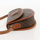 CELINE Macadam Canvas Shoulder Bag PVC Brown Gold Auth 161676-4