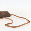 CELINE Macadam Canvas Shoulder Bag PVC Brown Gold Auth 161676-7