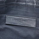 BALENCIAGA Clutch Bag Canvas Silver Black 373834 Auth 161677-13
