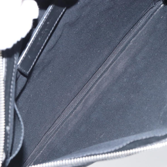 BALENCIAGA Clutch Bag Canvas Silver Black 373834 Auth 161677