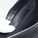 BALENCIAGA Clutch Bag Canvas Silver Black 373834 Auth 161677-18