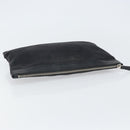BALENCIAGA Clutch Bag Canvas Silver Black 373834 Auth 161677-6