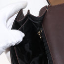 Salvatore Ferragamo Gancini Shoulder Bag Enamel Beige Gold Auth 161678-20