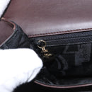 Salvatore Ferragamo Gancini Shoulder Bag Enamel Beige Gold Auth 161678-24