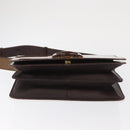 Salvatore Ferragamo Gancini Shoulder Bag Enamel Beige Gold Auth 161678-5