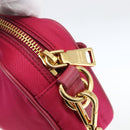 PRADA Shoulder Bag Nylon Pink Gold Auth 161682V-14