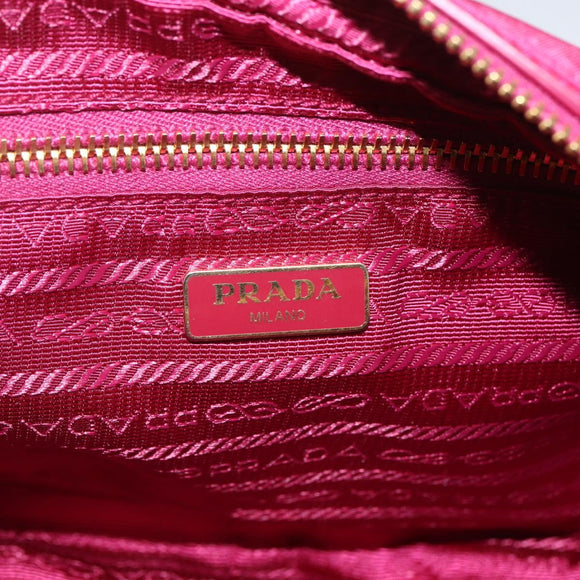 PRADA Shoulder Bag Nylon Pink Gold Auth 161682V