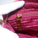 PRADA Shoulder Bag Nylon Pink Gold Auth 161682V-17