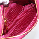 PRADA Shoulder Bag Nylon Pink Gold Auth 161682V-18