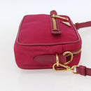 PRADA Shoulder Bag Nylon Pink Gold Auth 161682V-5