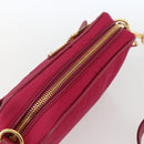 PRADA Shoulder Bag Nylon Pink Gold Auth 161682V-6