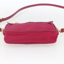 PRADA Shoulder Bag Nylon Pink Gold Auth 161682V-9