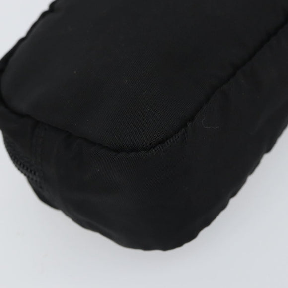 PRADA Pouch Nylon Black Silver Auth 161683