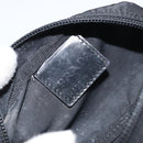 PRADA Pouch Nylon Black Silver Auth 161683-10