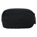 PRADA Pouch Nylon Black Silver Auth 161683-2