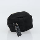 PRADA Pouch Nylon Black Silver Auth 161683-4