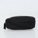 PRADA Pouch Nylon Black Silver Auth 161683-6