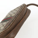 GUCCI GG Supreme Web Sherry Line Shoulder Bag PVC Beige Auth 161685-6