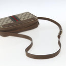 GUCCI GG Supreme Web Sherry Line Shoulder Bag PVC Beige Auth 161685-7