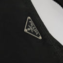 PRADA Shoulder Bag Nylon Black Silver Auth 161687-17