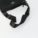 PRADA Shoulder Bag Nylon Black Silver Auth 161687-7