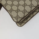 GUCCI GG Supreme Web Sherry Line Umhängetasche PVC Beige 14 02 013 Auth 161689-18