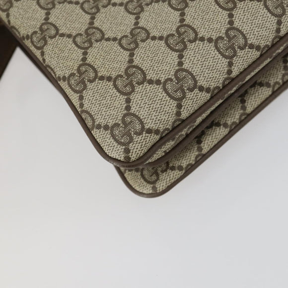 GUCCI GG Supreme Web Sherry Line Umhängetasche PVC Beige 14 02 013 Auth 161689