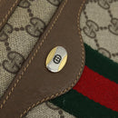 GUCCI GG Supreme Web Sherry Line Umhängetasche PVC Beige 14 02 013 Auth 161689-19