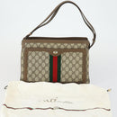 GUCCI GG Supreme Web Sherry Line Shoulder Bag PVC Beige 14 02 013 Auth 161689-12