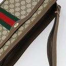 GUCCI GG Supreme Web Sherry Line Umhängetasche PVC Beige 14 02 013 Auth 161689-6