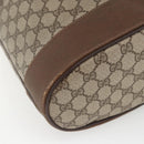 GUCCI GG Supreme Web Sherry Line Bag PVC Beige Gold 41 02 085 Auth 161691-16