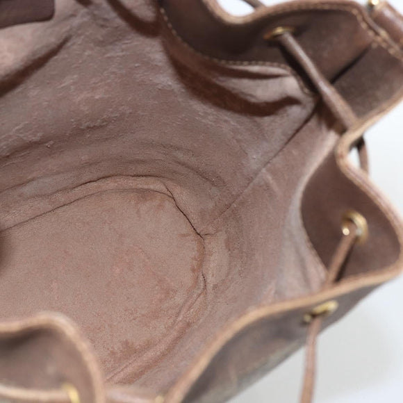 GUCCI GG Supreme Web Sherry Line Bag PVC Beige Gold 41 02 085 Auth 161691