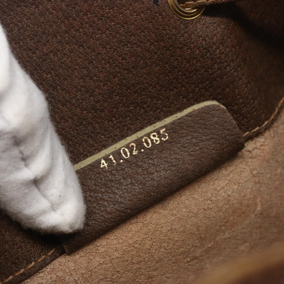 GUCCI GG Supreme Web Sherry Line Bag PVC Beige Gold 41 02 085 Auth 161691