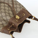 GUCCI GG Supreme Web Sherry Line Bag PVC Beige Gold 41 02 085 Auth 161691-6
