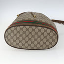 GUCCI GG Supreme Web Sherry Line Bag PVC Beige Gold 41 02 085 Auth 161691-5