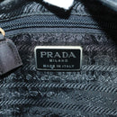 PRADA Hand Bag Nylon Black Silver Auth 161692-26