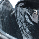 PRADA Hand Bag Nylon Black Silver Auth 161692-28