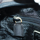 PRADA Hand Bag Nylon Black Silver Auth 161692-29