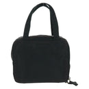 PRADA Hand Bag Nylon Black Silver Auth 161692-2