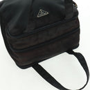 PRADA Hand Bag Nylon Black Silver Auth 161692-6