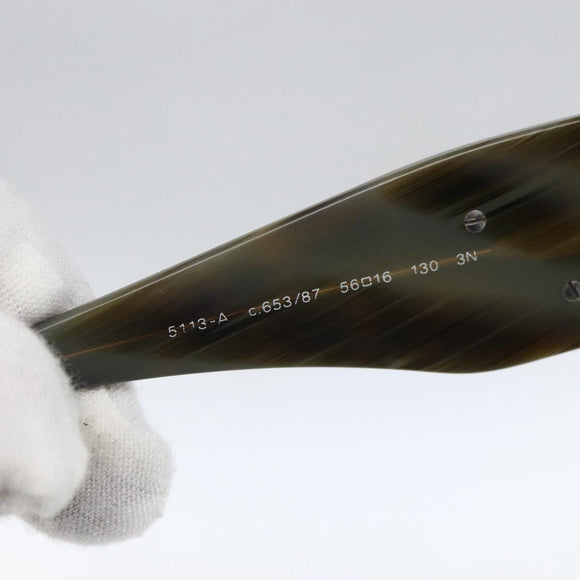 CHANEL Camelia Sunglasses plastic Gray 5113-A CC Auth 161696