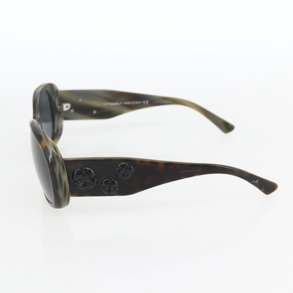 CHANEL Camelia Sunglasses plastic Gray 5113-A CC Auth 161696