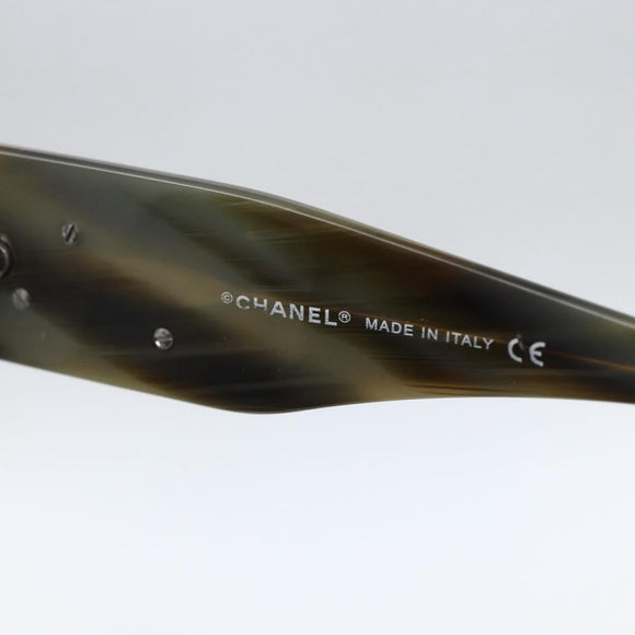 CHANEL Camelia Sunglasses plastic Gray 5113-A CC Auth 161696