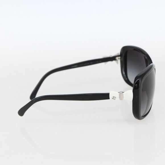 CHANEL Ribbon COCO Mark Sunglasses plastic Black 5171 CC Auth 161697