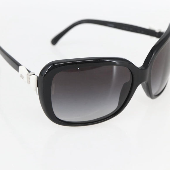 CHANEL Ribbon COCO Mark Sunglasses plastic Black 5171 CC Auth 161697