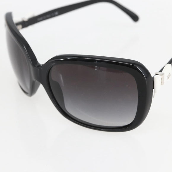 CHANEL Ribbon COCO Mark Sunglasses plastic Black 5171 CC Auth 161697